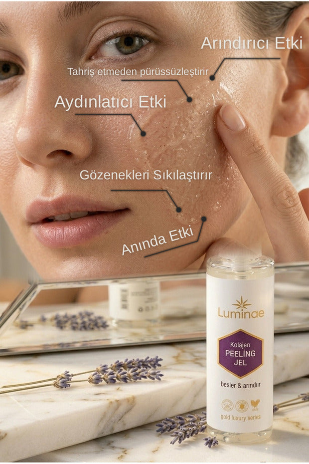 Luminae Arındırıcı ve Aydınlatıcı Yüz Peeling Jeli 150 ml – Ölü Deri Temizleme &amp; Işıltı Veren Bakım